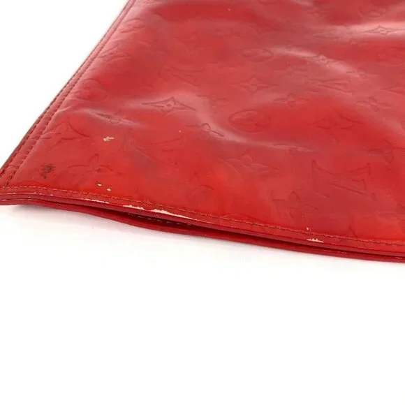 LOUIS VUITTON M91078 MonogramVernis Stanton bag vertical Hand Bag Red